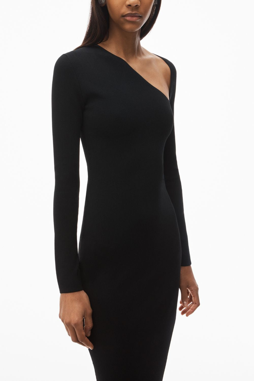 Asymmetric Long-sleeve Dress-Alexander Wang-Boyds Philadelphia