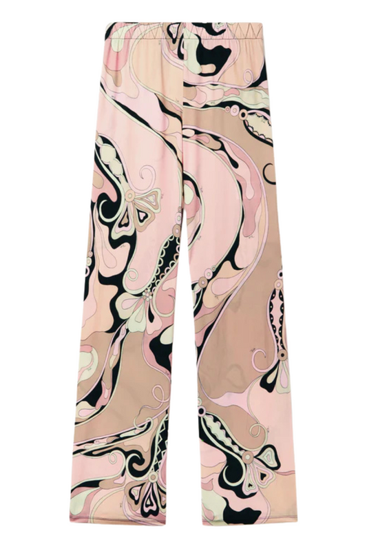 Orchidee Print Straight Pants-PUCCI-Boyds Philadelphia