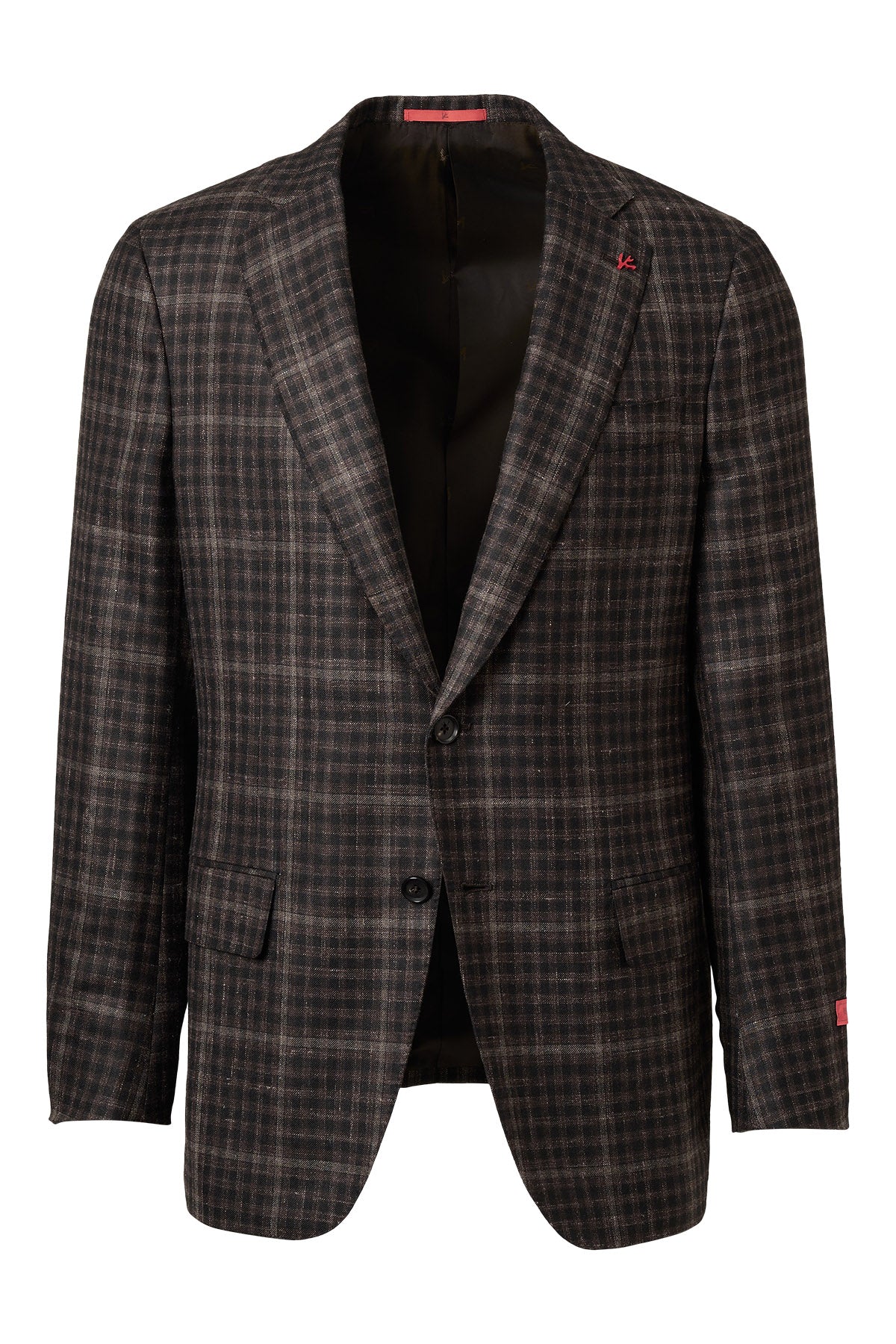 Brown Check Notched Lapel Greogrio Sport Jacket