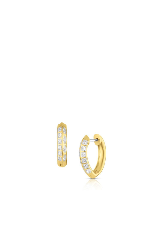 Hilma Mixed Diamond Hoops 17mm-12th HOUSE-Boyds Philadelphia