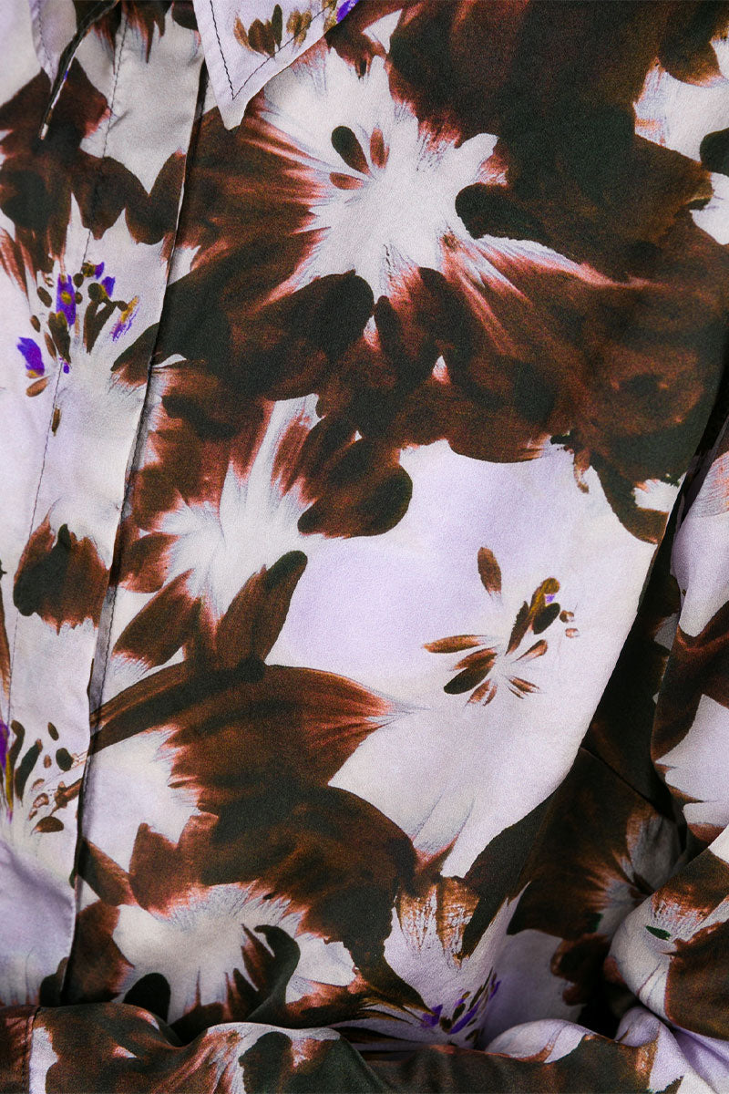 Chowy Painted Lilies Shirt-Dries Van Noten-Boyds Philadelphia
