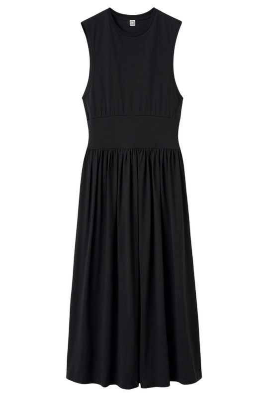 Sleeveless Cotton Tee Dress-TOTEME-Boyds Philadelphia
