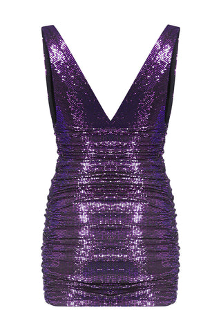 Deep V-neck Mini Dress-Alexandre Vauthier-Boyds Philadelphia
