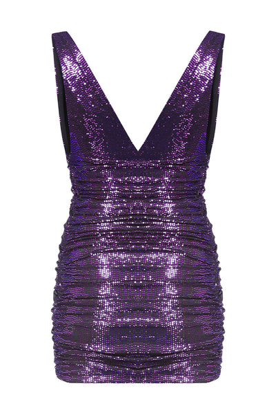 Deep V-neck Mini Dress-Alexandre Vauthier-Boyds Philadelphia