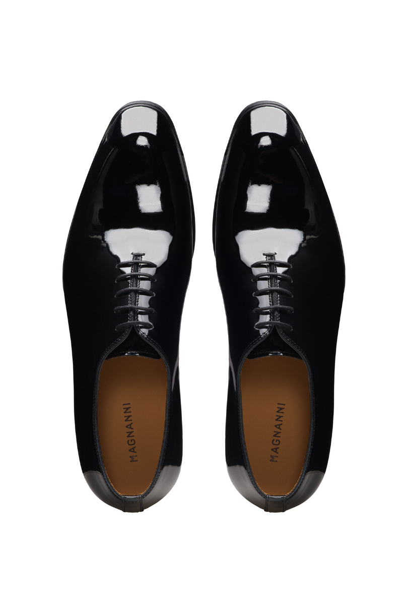 Fleur Patent Lace-Up Shoes-Magnanni-Boyds Philadelphia