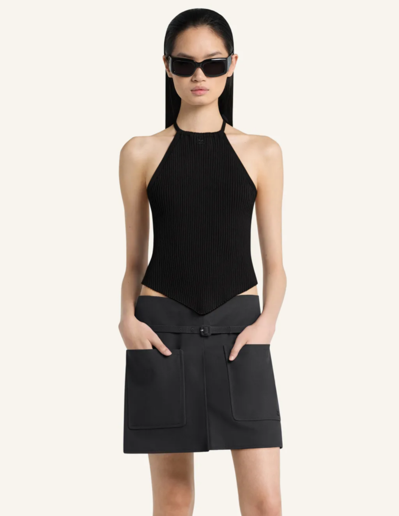 Pointy Rib Knit Top-Courrèges-Boyds Philadelphia