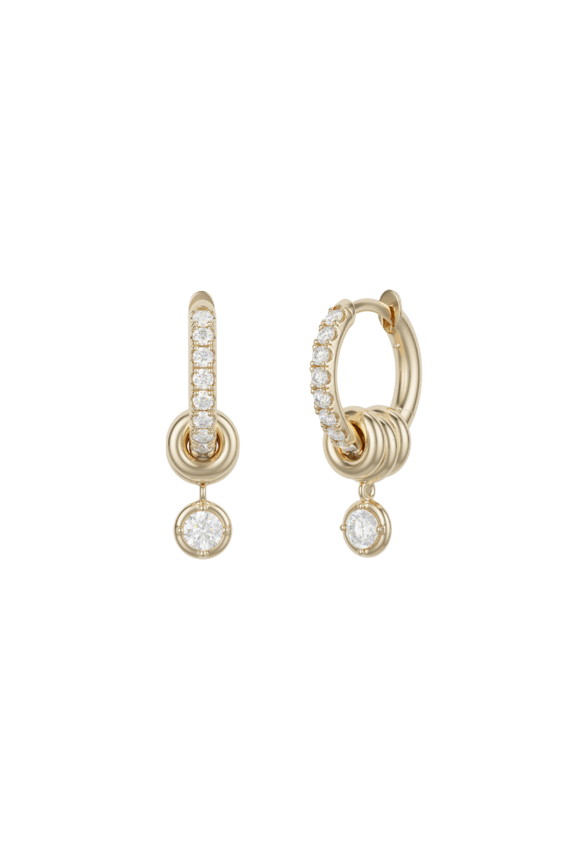 Zahra Pavé Hoop Earrings