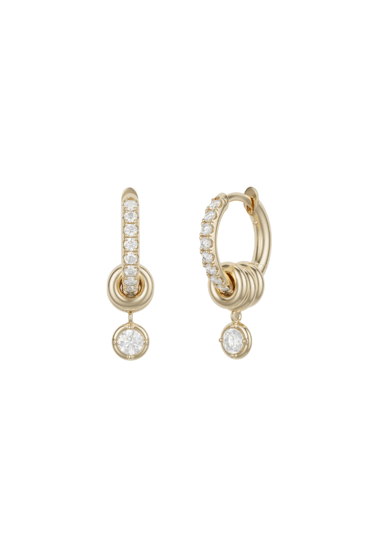 Zahra Pavé Hoop Earrings