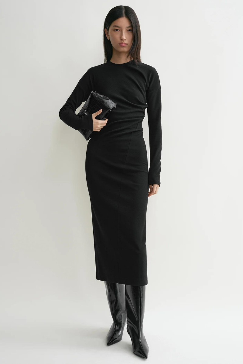 Twisted Jersey Dress by TOTEME Twisted Jersey Dress by TOTEME