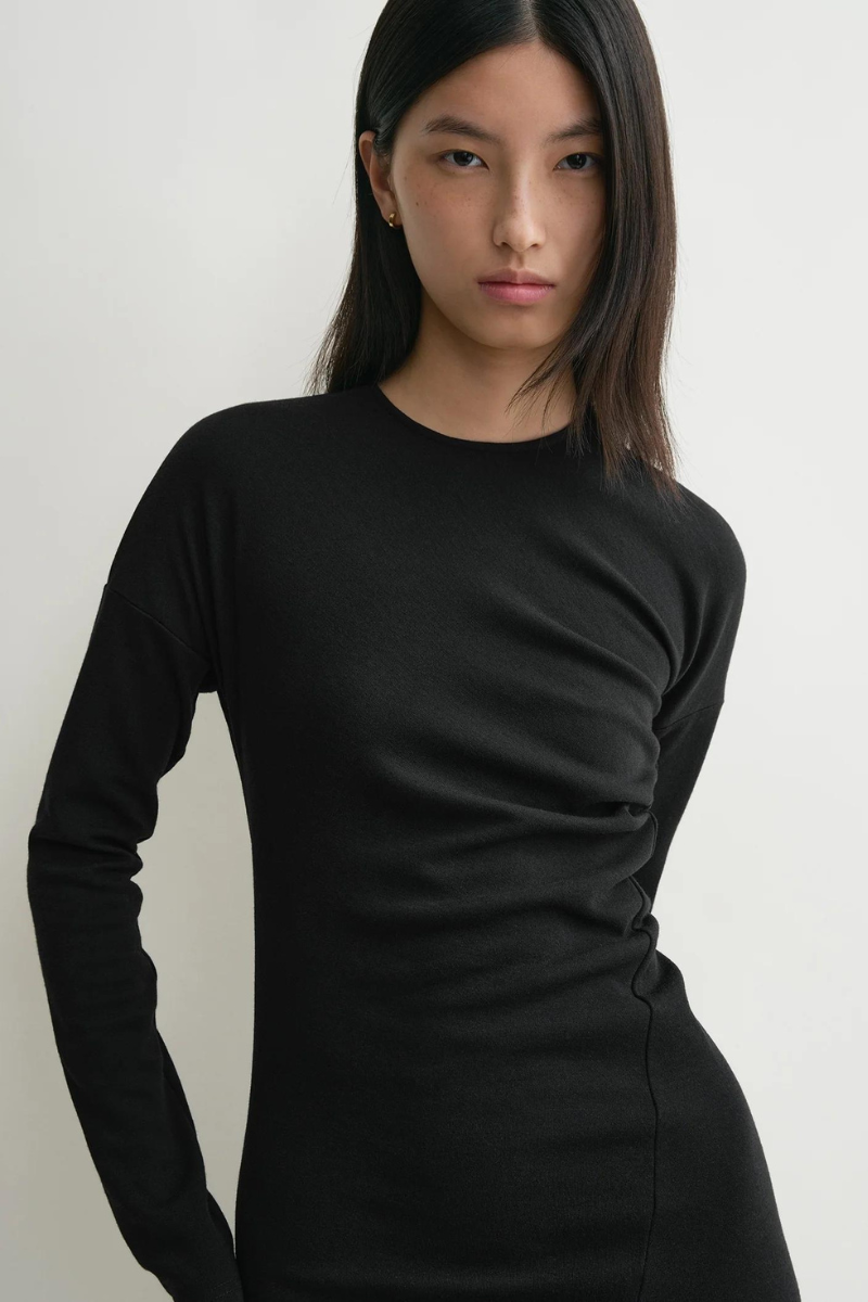 Twisted Jersey Dress by TOTEME Twisted Jersey Dress by TOTEME