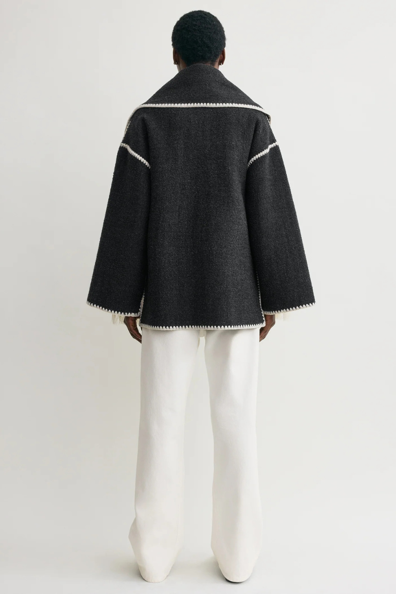 Embroidered Scarf Jacket-TOTEME-Boyds Philadelphia