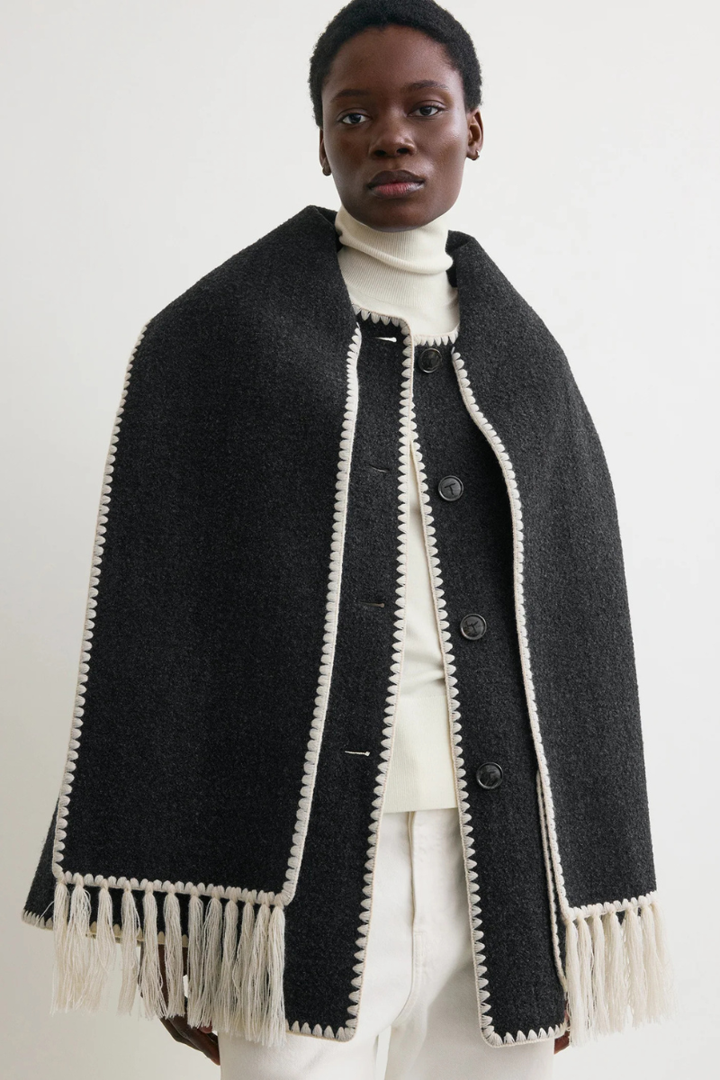 Embroidered Scarf Jacket-TOTEME-Boyds Philadelphia