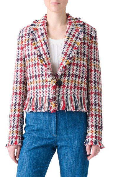 Fringed Tweed Jacket by Akris Punto