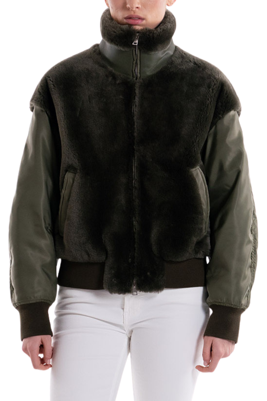 Shearling Bomber Jacket-BLANCHA-Boyds Philadelphia