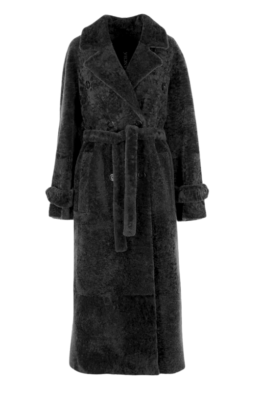 Astrakhan Shearling Trench Coat-BLANCHA-Boyds Philadelphia