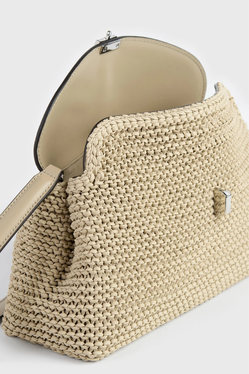 T-Lock Woven Leather Clutch-TOTEME-Boyds Philadelphia