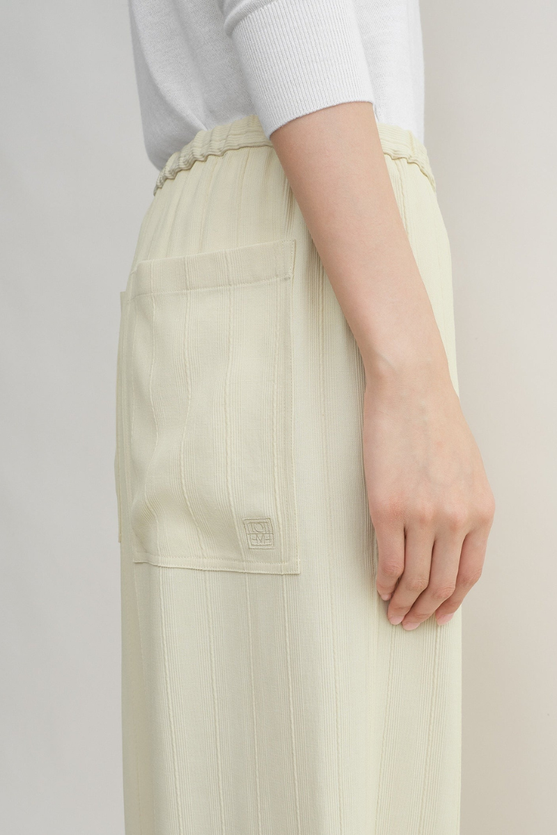 Woven Stripe Drawstring Trousers-TOTEME-Boyds Philadelphia
