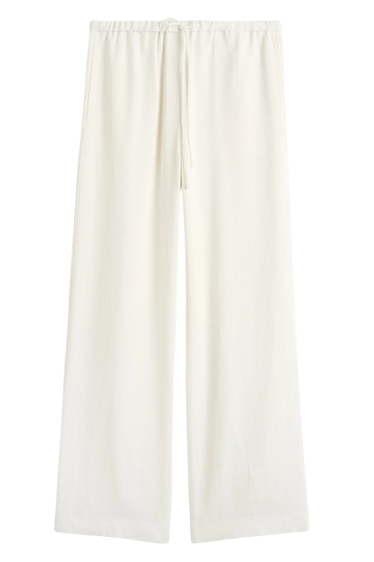 Woven Stripe Drawstring Trousers-TOTEME-Boyds Philadelphia