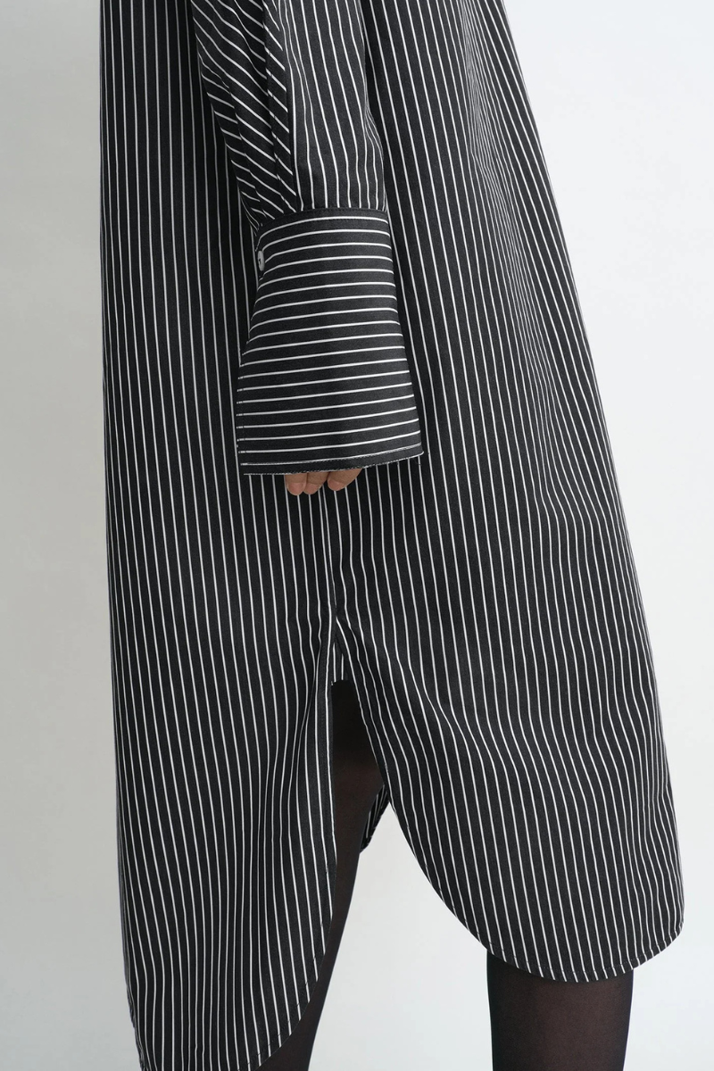 Striped Kimono-sleeve Shirtdress-TOTEME-Boyds Philadelphia