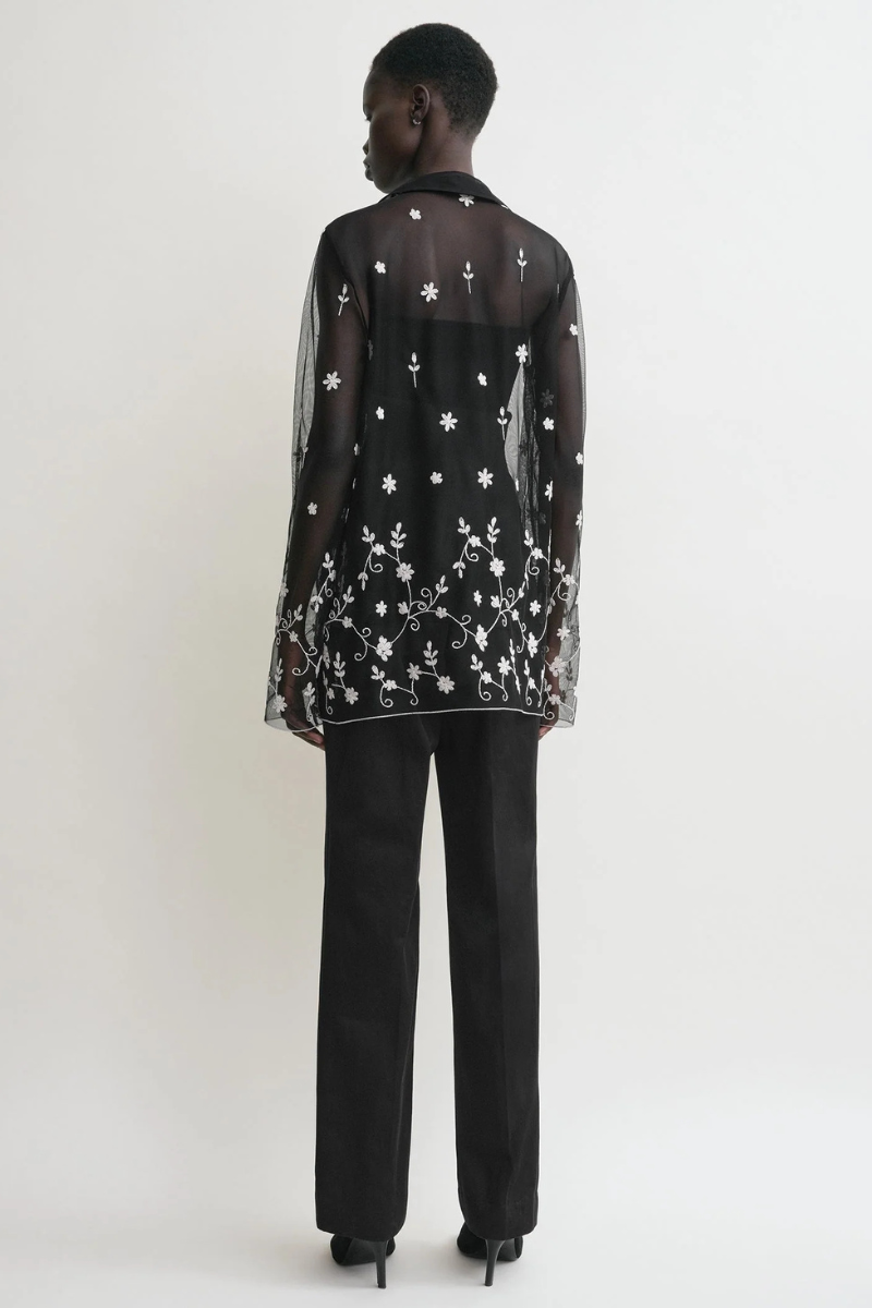 Floral Tulle Shirt