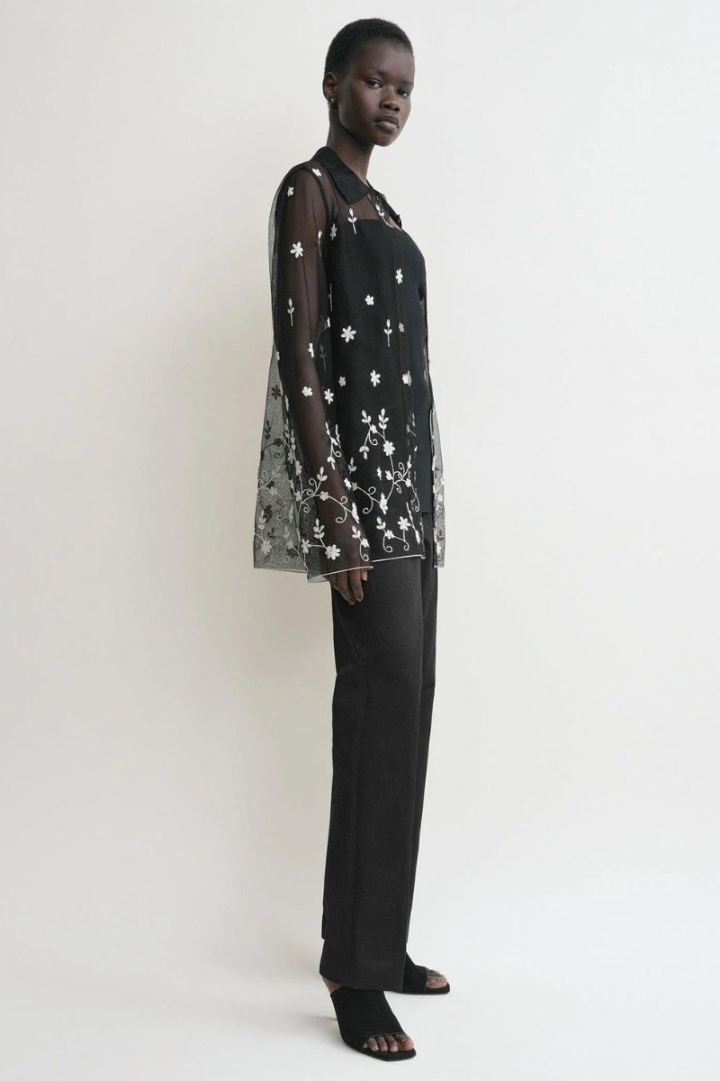 Floral Tulle Shirt