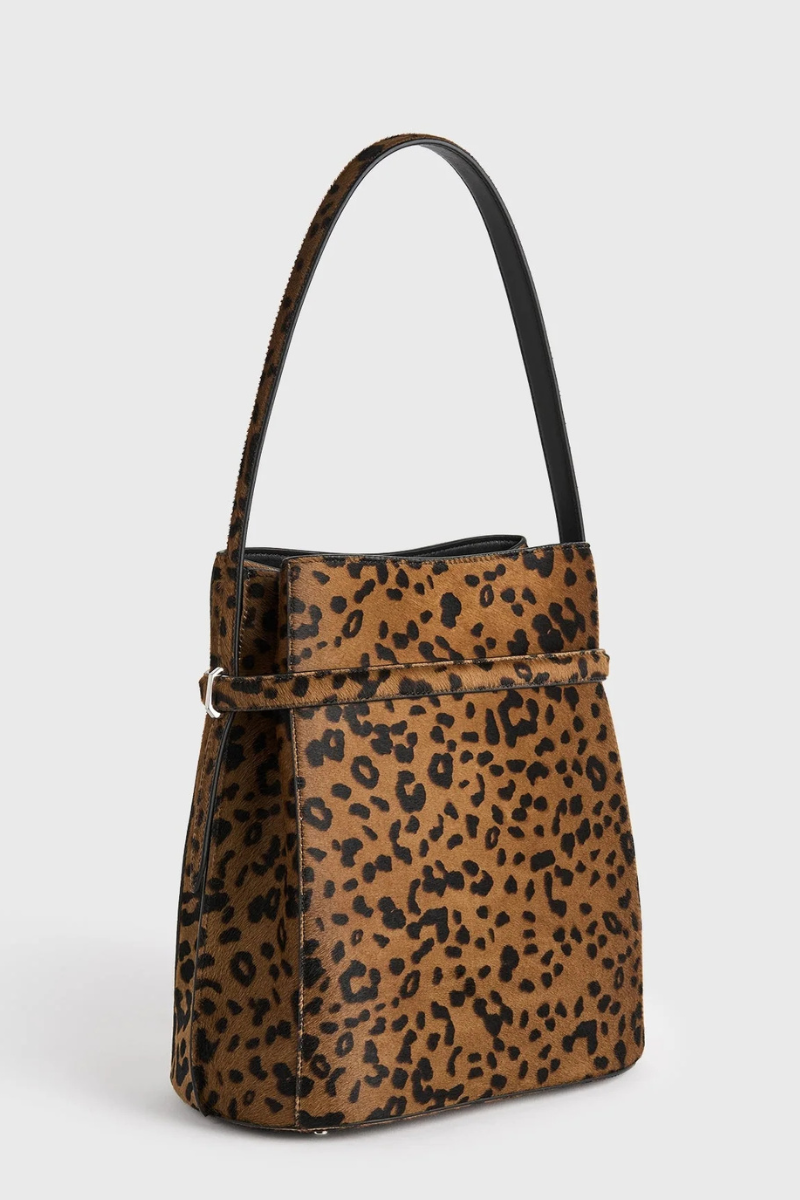 Belted Pony Hair Bucket Bag-TOTEME-Boyds Philadelphia