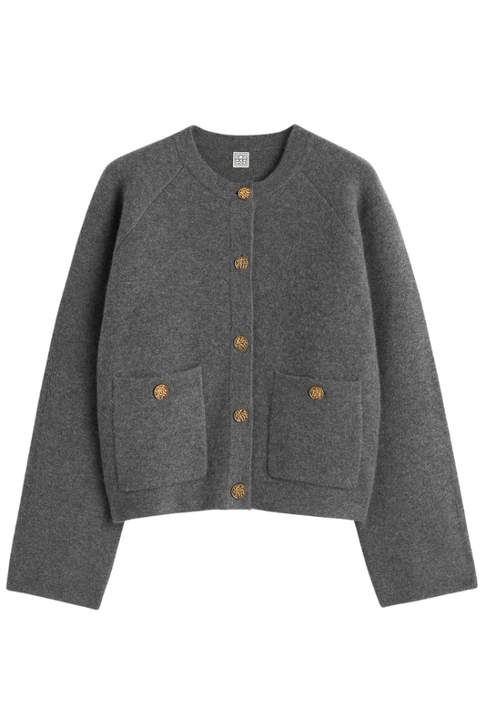 Hammered Button Cardigan-TOTEME-Boyds Philadelphia