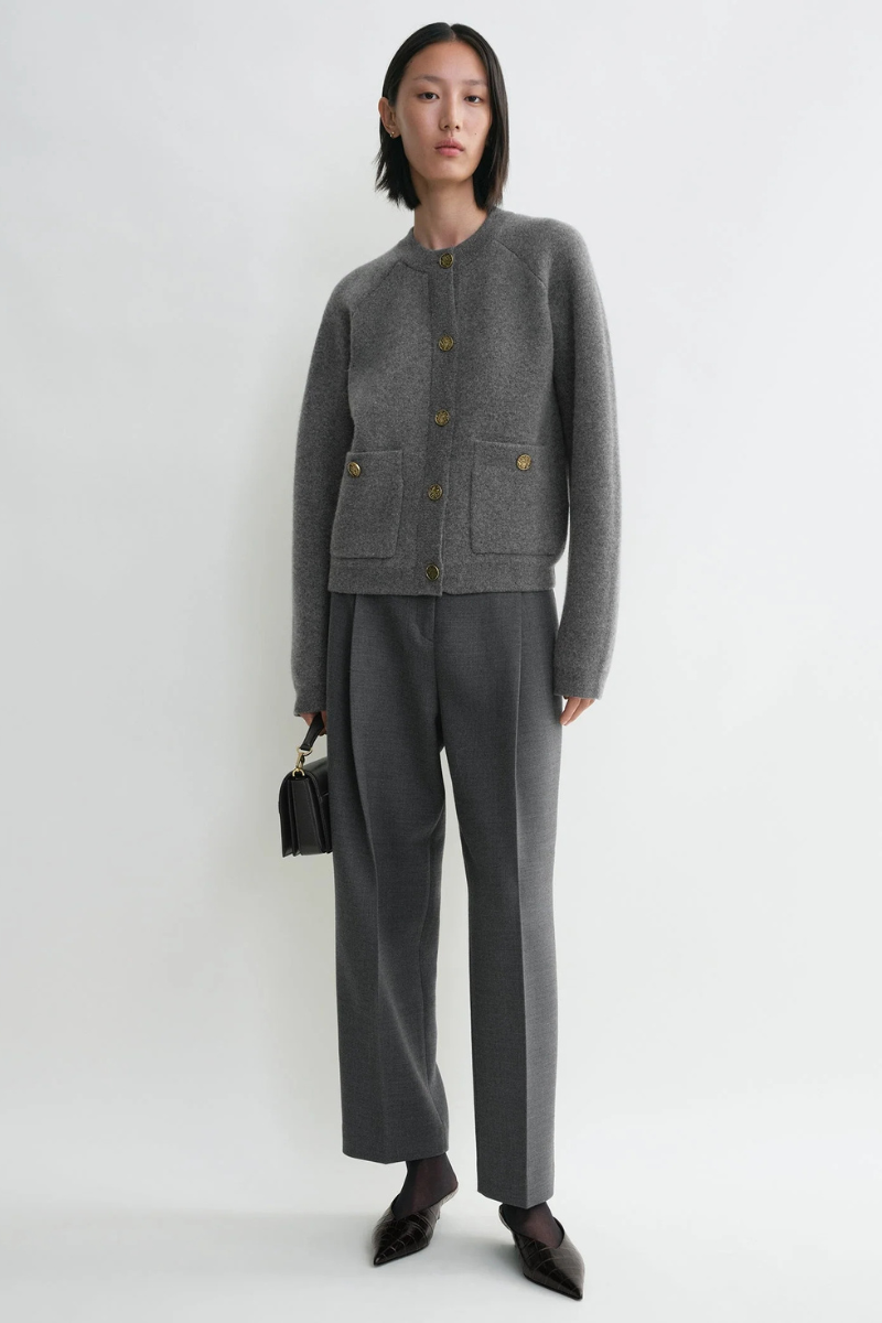 Hammered Button Cardigan-TOTEME-Boyds Philadelphia