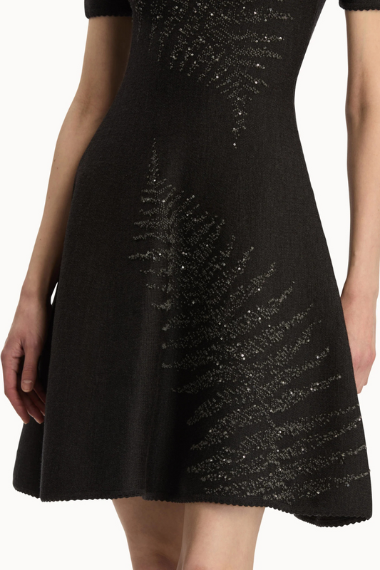 Fern Embroidered Knit Dress-Oscar de la Renta-Boyds Philadelphia