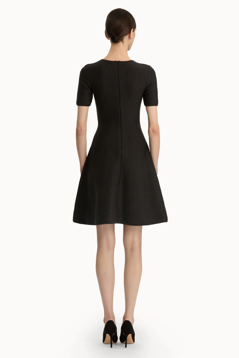 Fern Embroidered Knit Dress-Oscar de la Renta-Boyds Philadelphia