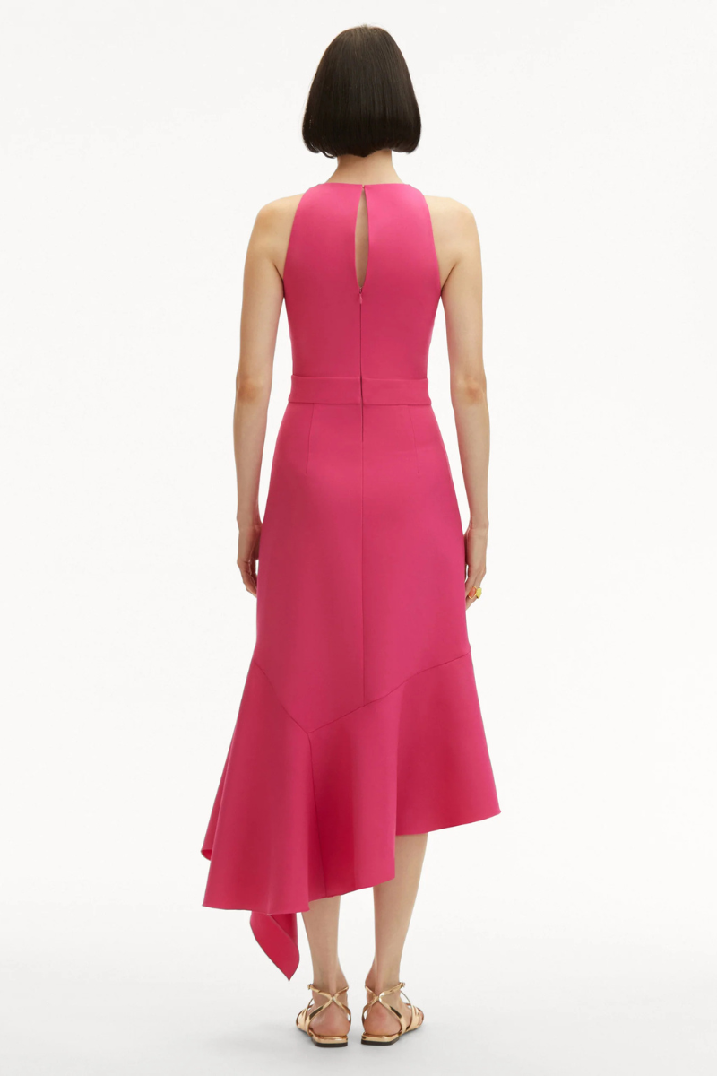 Asymmetrical Wool Dress-Oscar de la Renta-Boyds Philadelphia