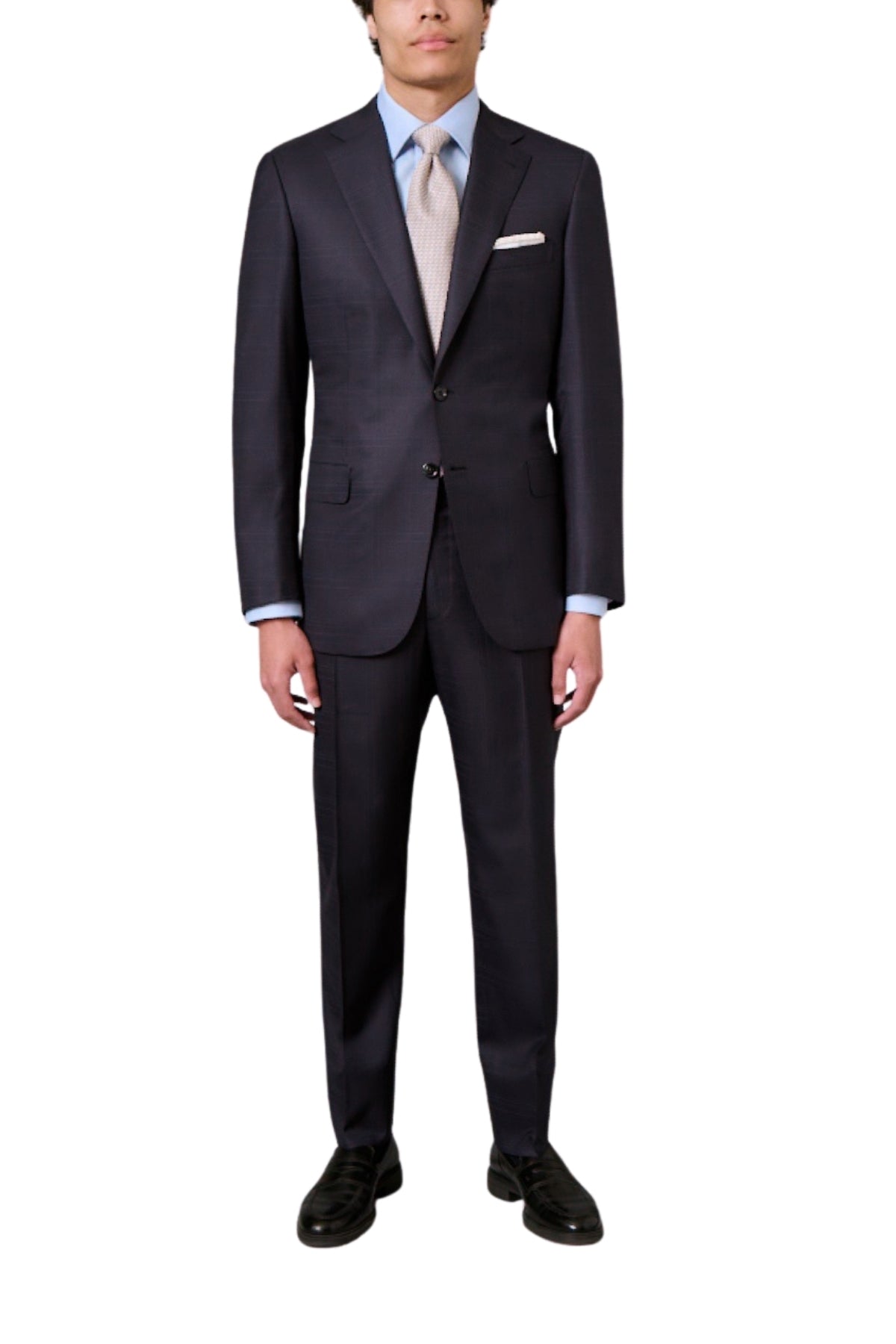 Navy Windowpane Suit-Brioni-Boyds Philadelphia