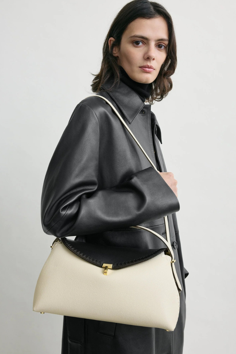 T-Lock Embroidered Top Handle Bag-TOTEME-Boyds Philadelphia