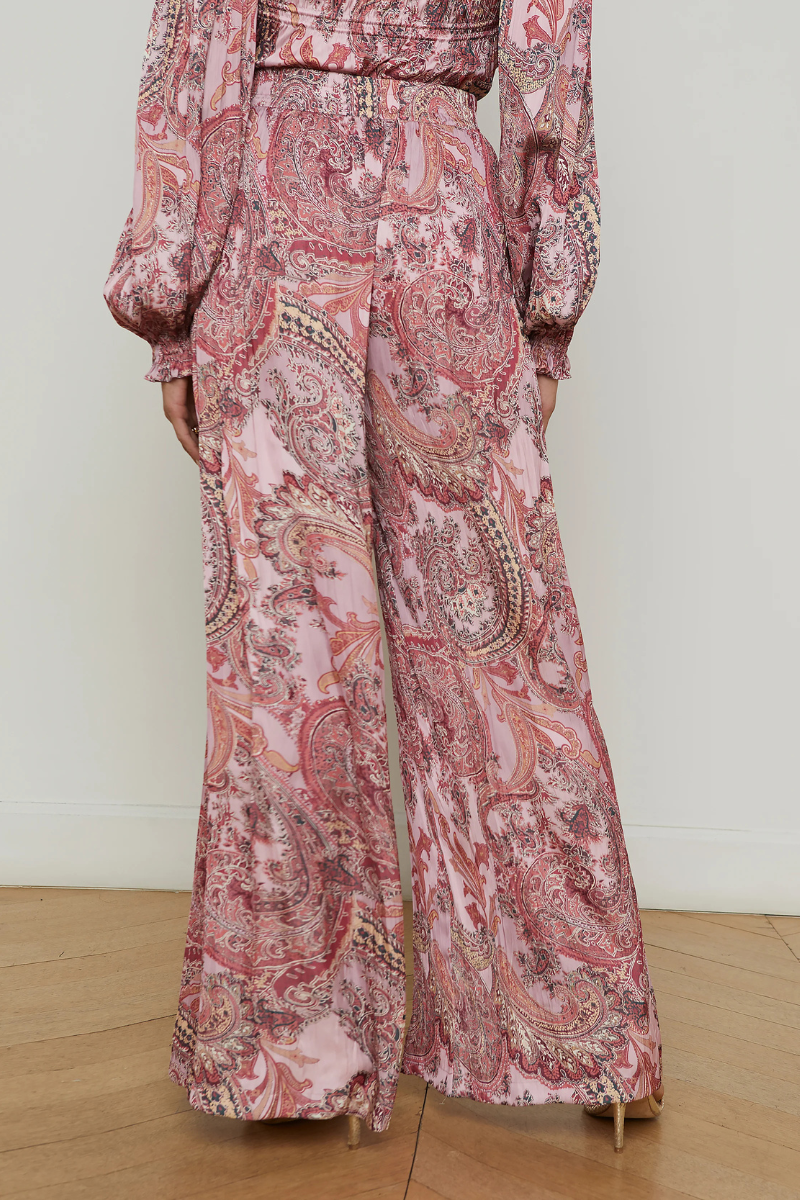 Lillian Satin Wide-Leg Pant-L'AGENCE-Boyds Philadelphia