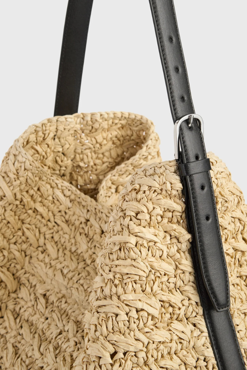 Belted Paper Raffia Tote-TOTEME-Boyds Philadelphia