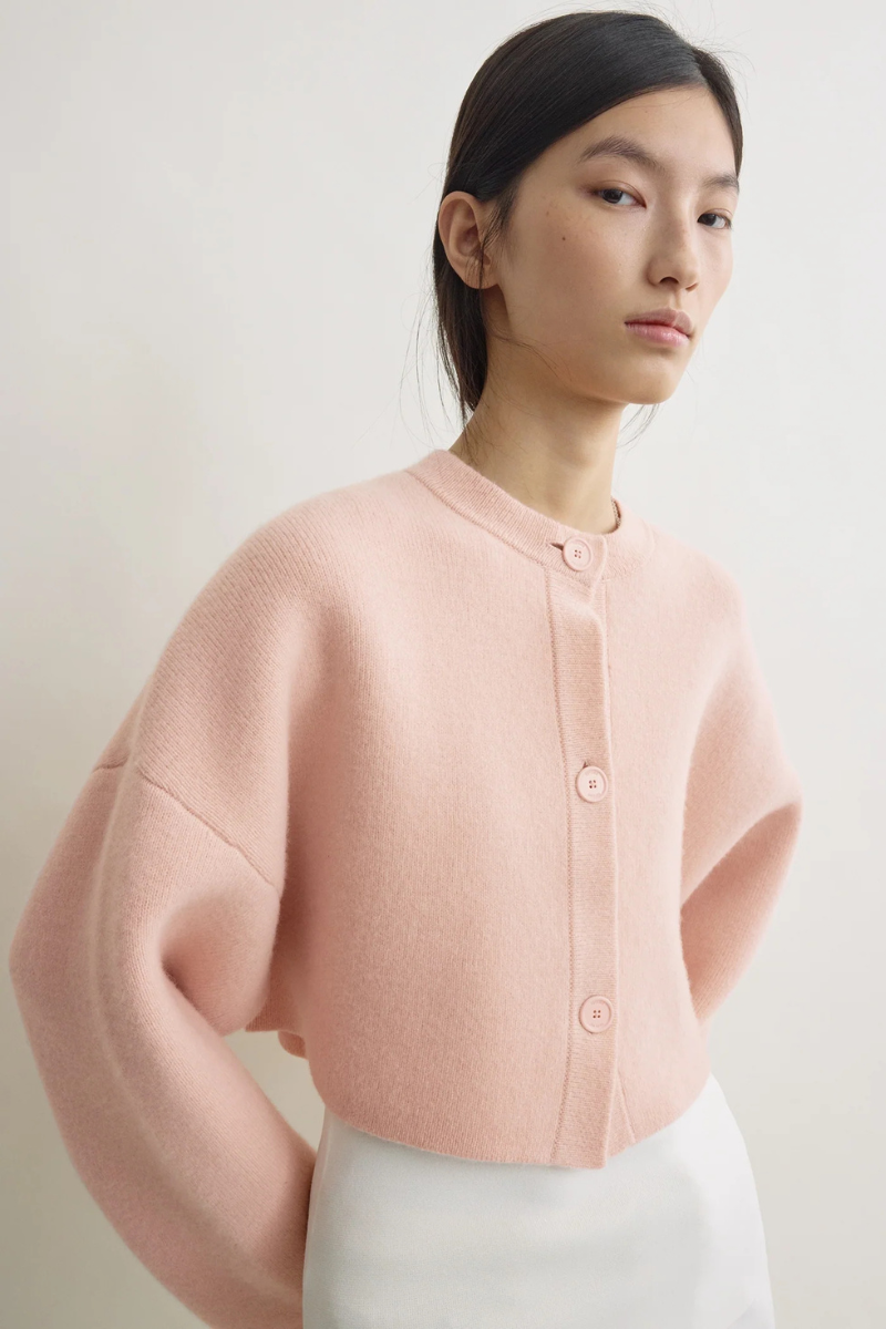 Cropped Oversized Cardigan by TOTEME