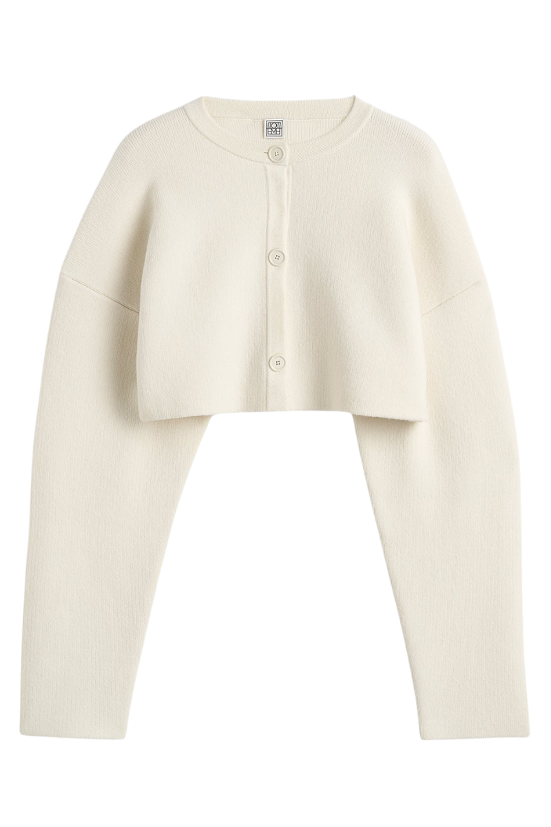 Cropped Oversized Cardigan by TOTEME