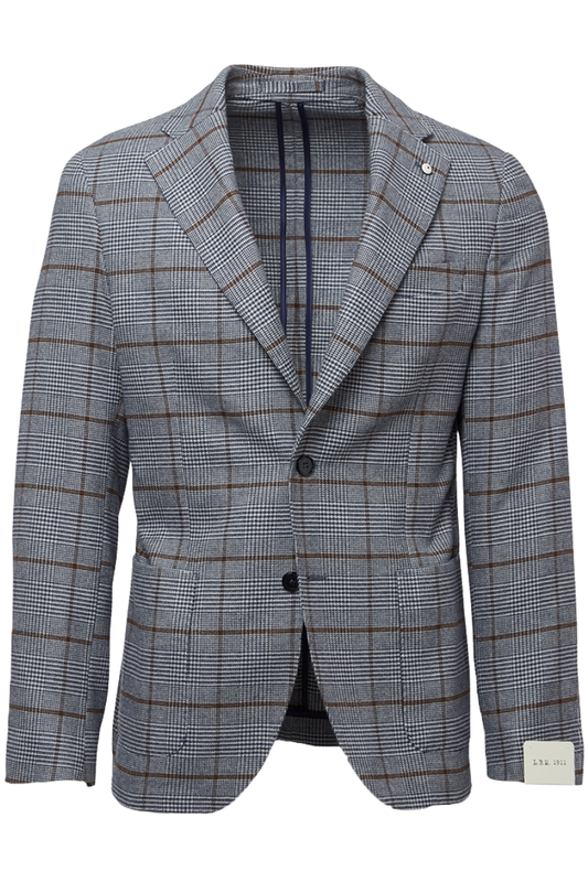 Grey-Tan Plaid Jacket