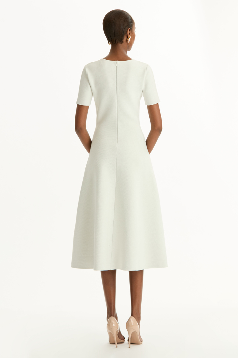 Cyclamen Jacquard Dress-Oscar de la Renta-Boyds Philadelphia