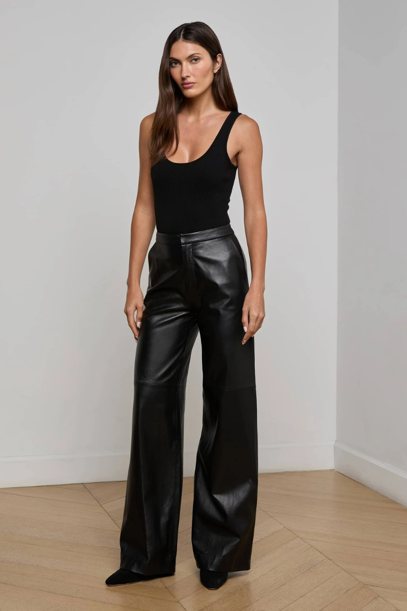 Livvy Leather Trouser-L'AGENCE-Boyds Philadelphia