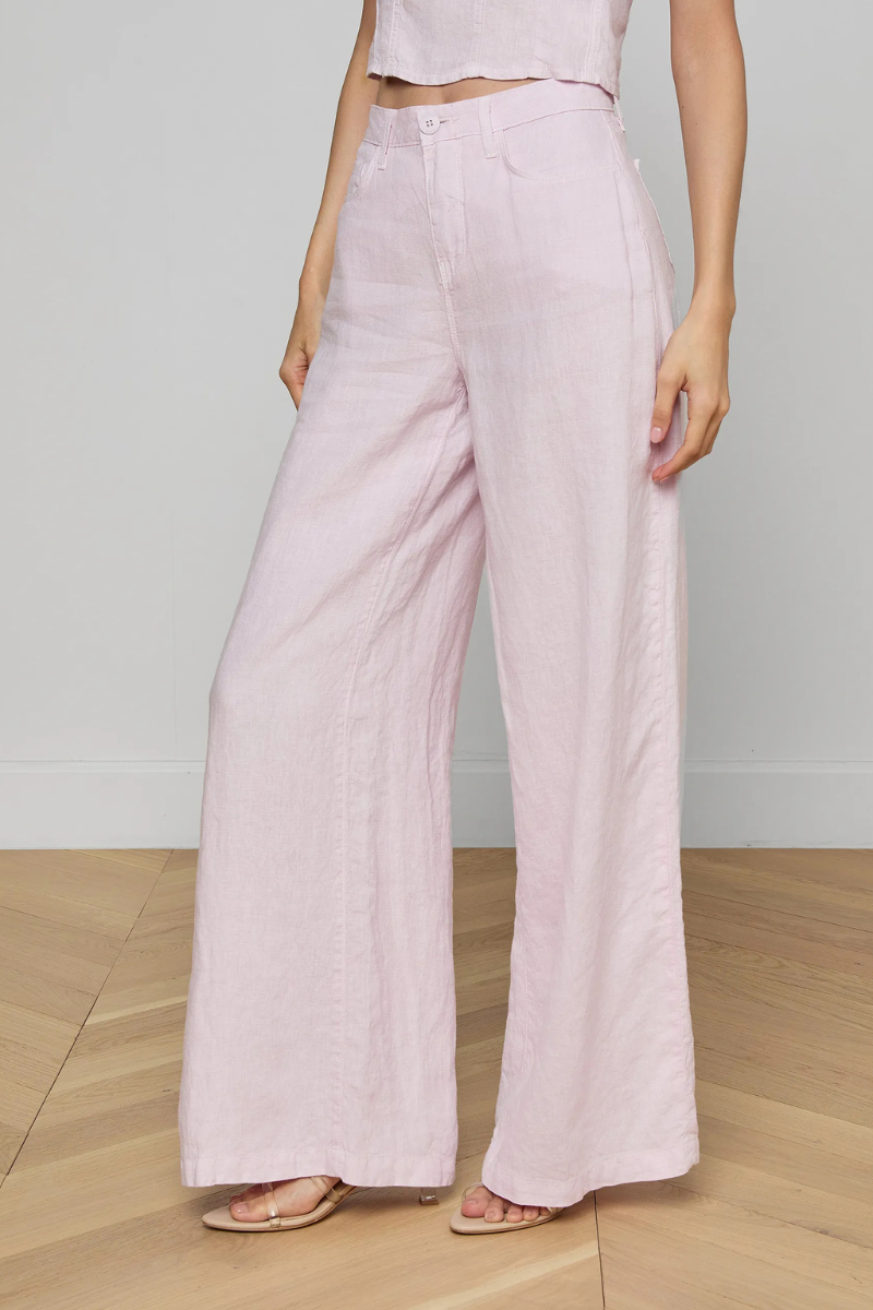 Amara Linen Wide-Leg Pant-L'AGENCE-Boyds Philadelphia