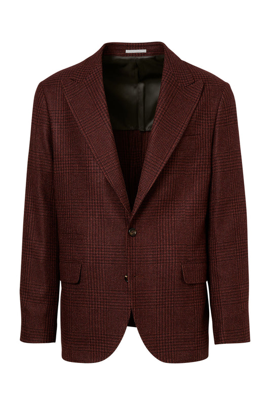 Glen Check Peaked Lapel Blazer-Brunello Cucinelli-Boyds Philadelphia
