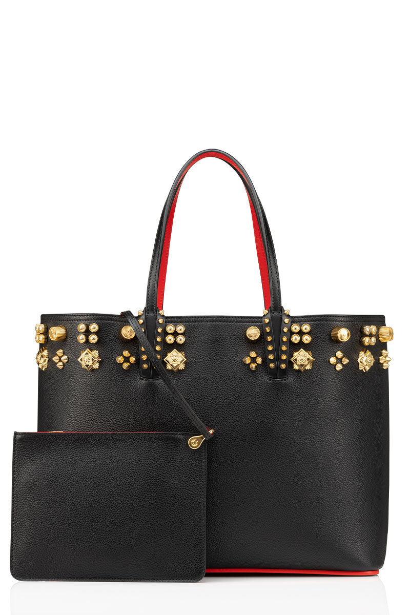 Christian Louboutin Handbag Gold Spike Studded Louboutin Handle Bag