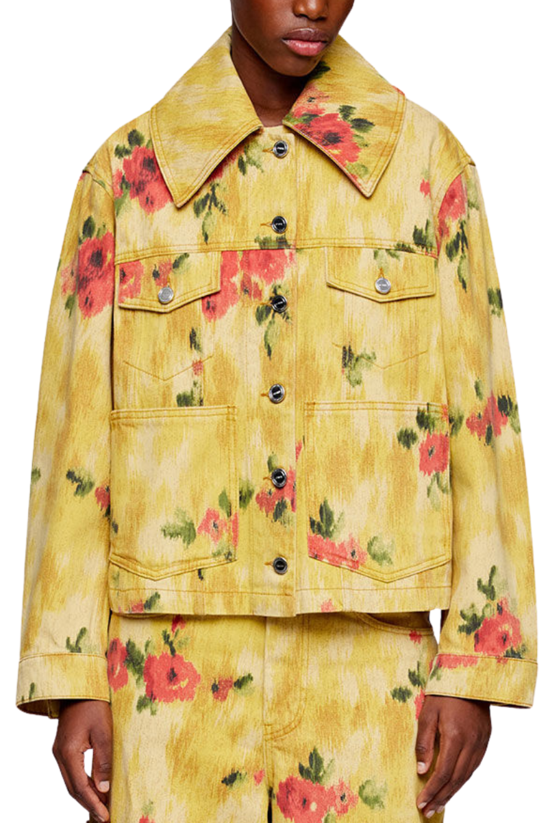 Print Denim Jacket-GANNI-Boyds Philadelphia