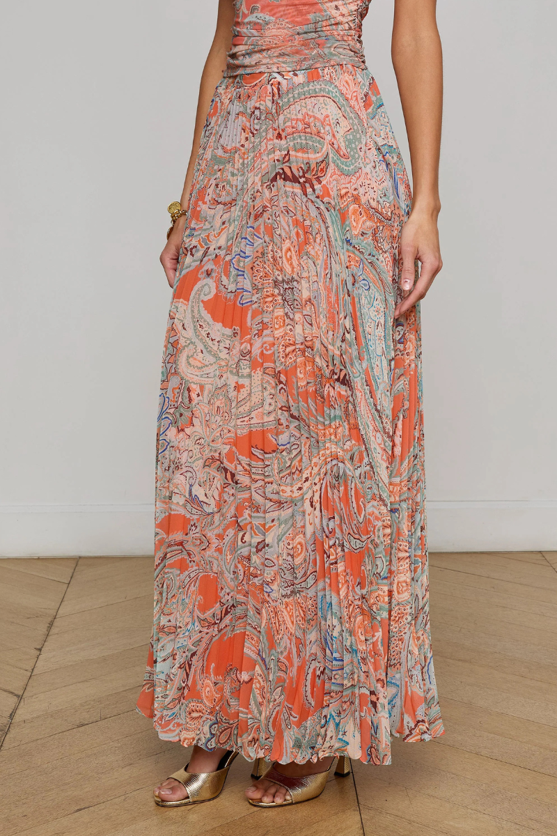 Torin Pleated Maxi Skirt-L'AGENCE-Boyds Philadelphia