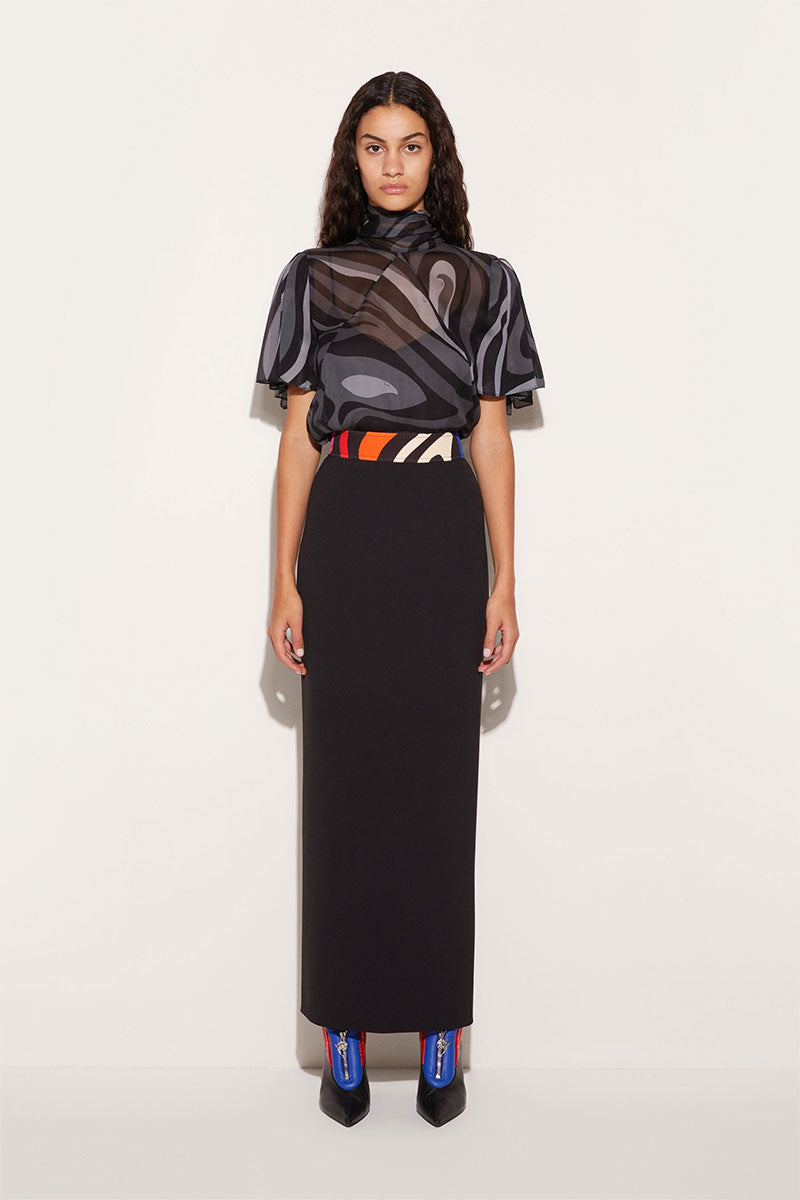 Marmo-Print Long Skirt-PUCCI-Boyds Philadelphia