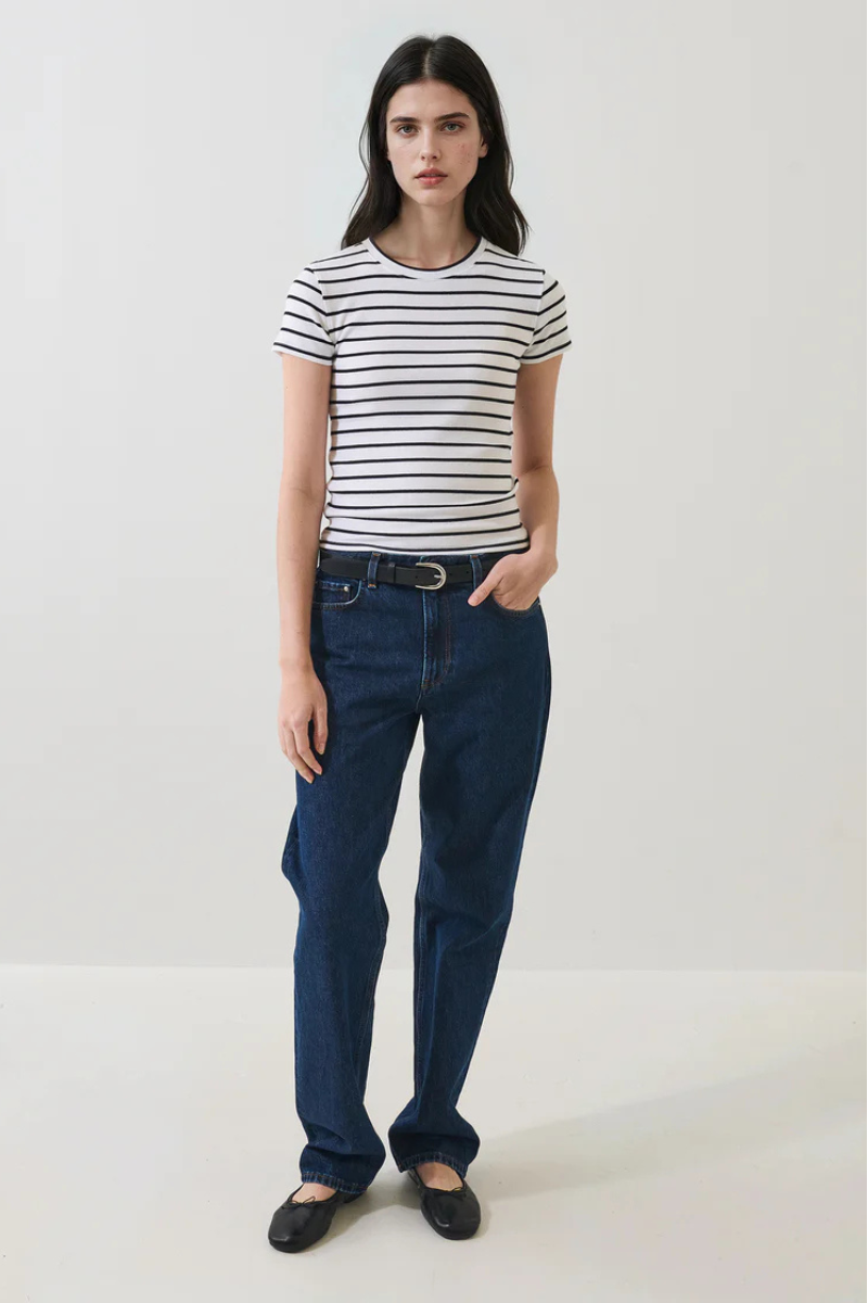 Striped Ribbed Baby T-Shirt-Patrick Assaraf-Boyds Philadelphia