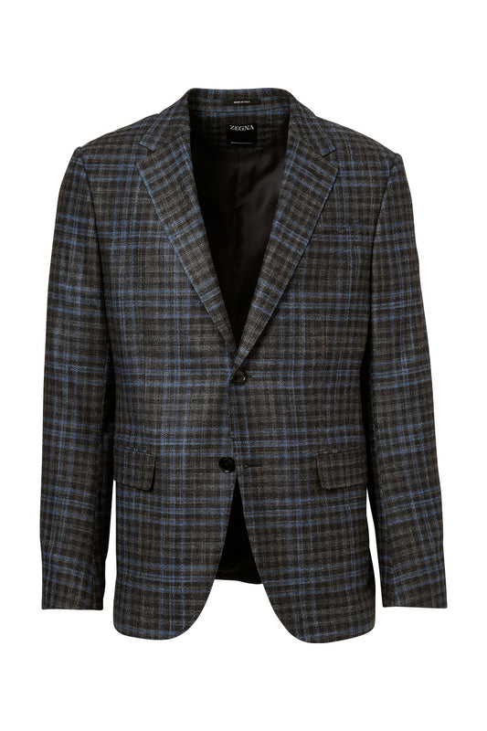 Two Button Plaid Sport Jacket-Zegna-Boyds Philadelphia