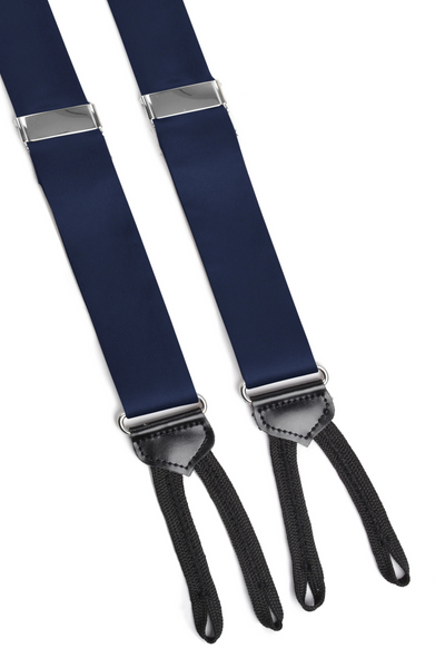 SHOJIFUJITA ショウジフジタ SUSPENDERS 濃紺 Silk Satin Suspenders by Dion