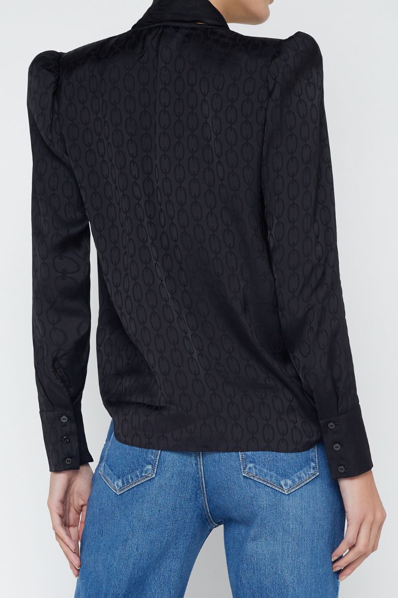 Cambria Tie-Neck Blouse-L'AGENCE-Boyds Philadelphia